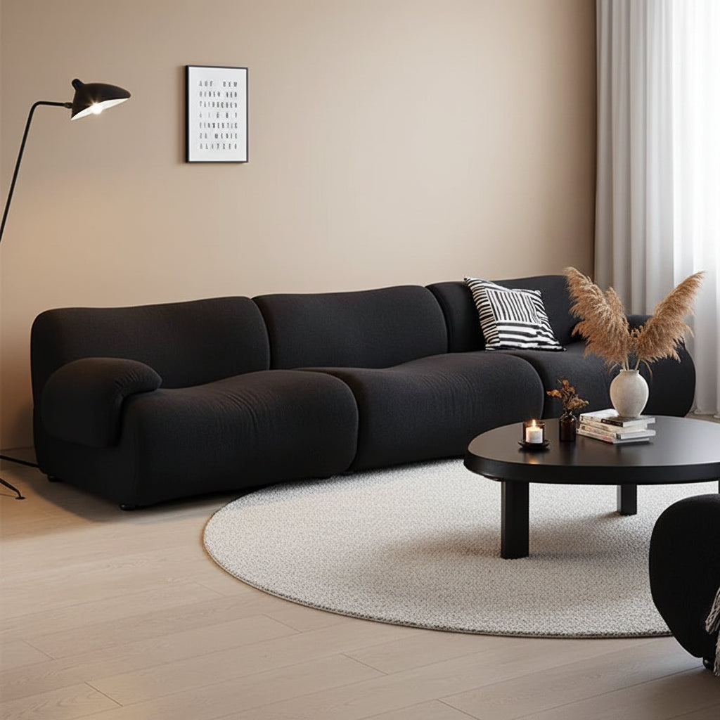 Wabi, canapé d'angle modulaire sherpa Maison ND — vue détaillée 2