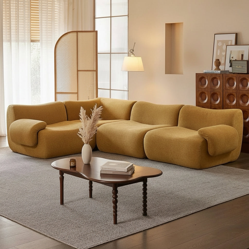 Wabi, canapé d'angle modulaire sherpa Maison ND — vue détaillée 3
