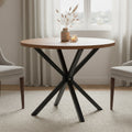 Nordi, table à manger ronde bois et acier Maison ND — vue détaillée 8