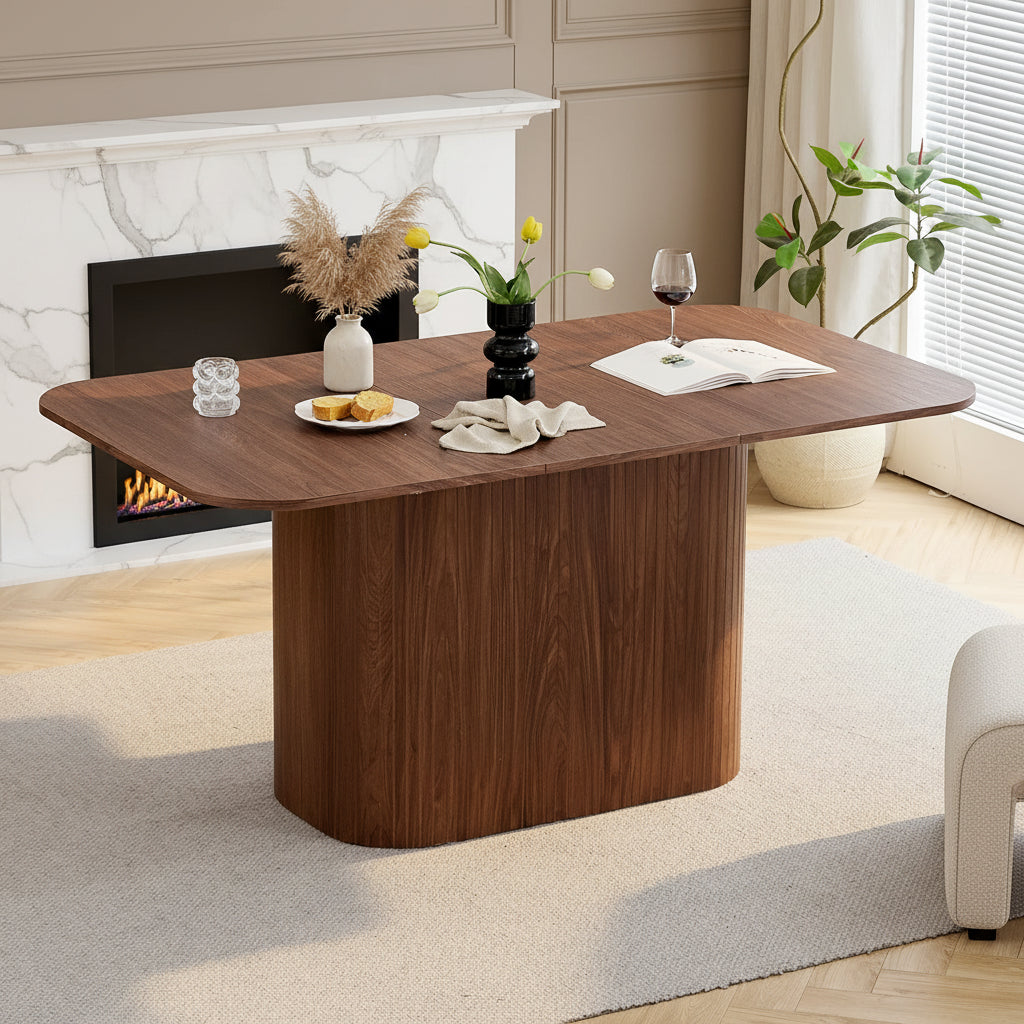 Table à manger nordique piètement ondulé Maison ND — vue détaillée 6