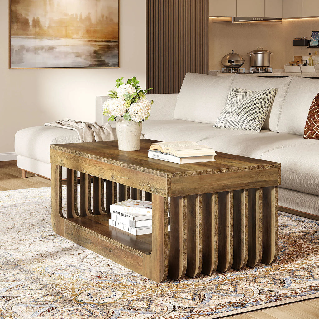 Bramble, table basse deux niveaux avec rangement Maison ND — vue détaillée 3