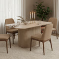 Table à manger nordique piètement ondulé Maison ND — vue détaillée 9