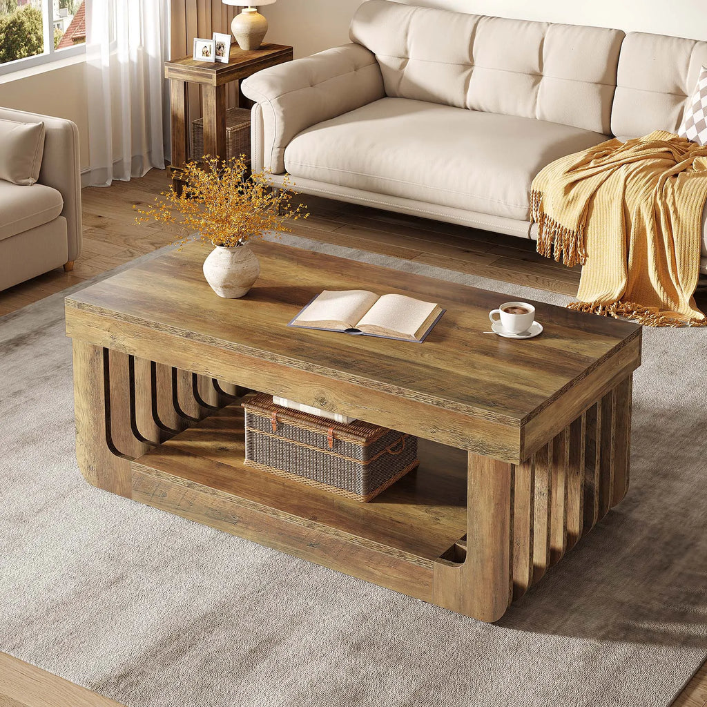 Bramble, table basse deux niveaux avec rangement Maison ND — vue détaillée 2